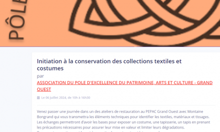 Initiation à la conservation des collections textiles et costumes